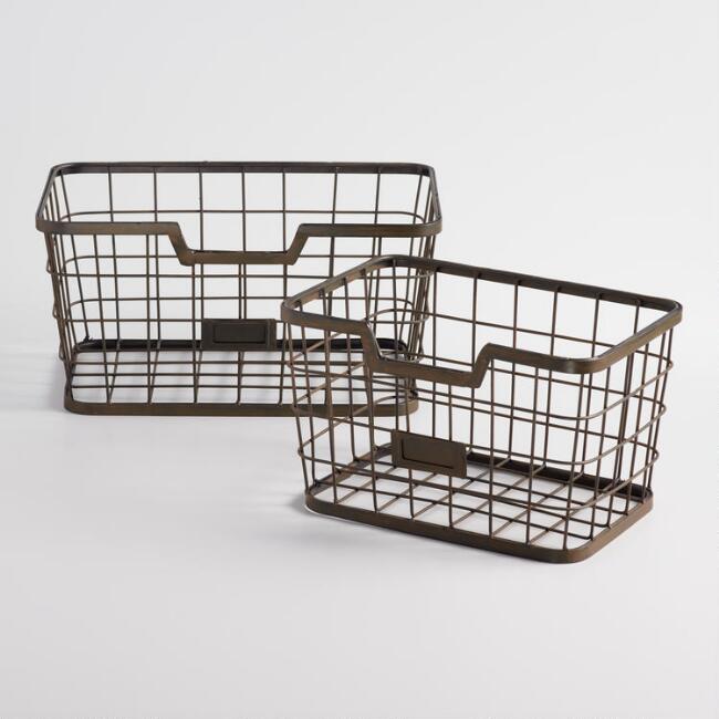 Espresso Wire Samuel Baskets | World Market