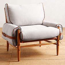 Belgian Linen Rhys Chair - anthropologie.com