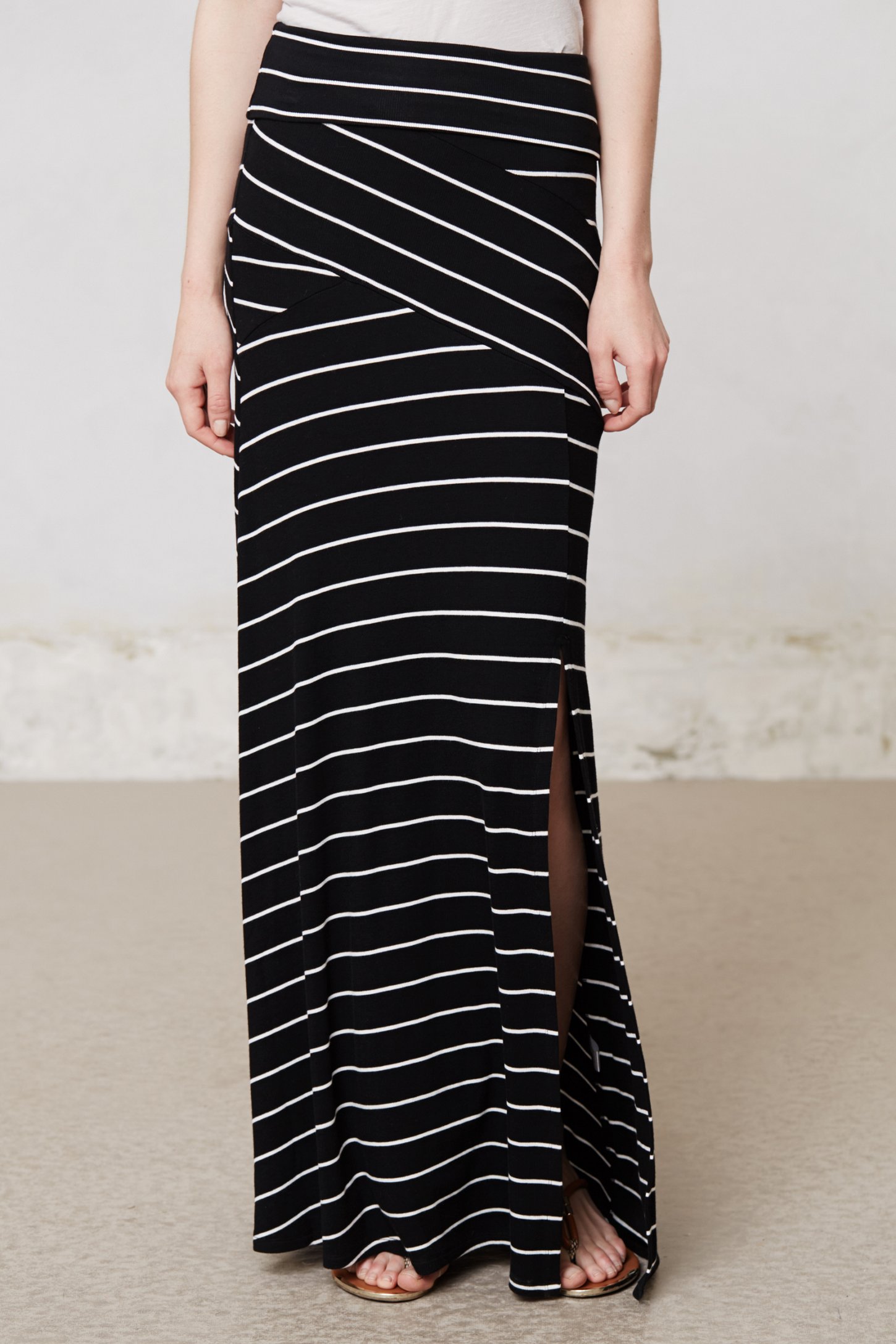 Split Stripes Maxi Skirt - Anthropologie.com