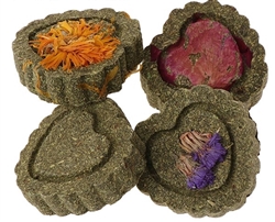 Heart Shaped Natural Hay Treat - 3 Flavors Heart Shaped Natural Hay Treat - 3 Flavors
