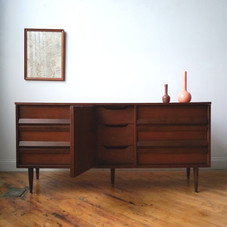 MCM Walnut Credenza with a Formica Top by NijiFurnishing on Etsy