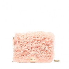 Loeffler Randall |  Lock Shoulder in Pale Pink Shearling| Loeffler Randall