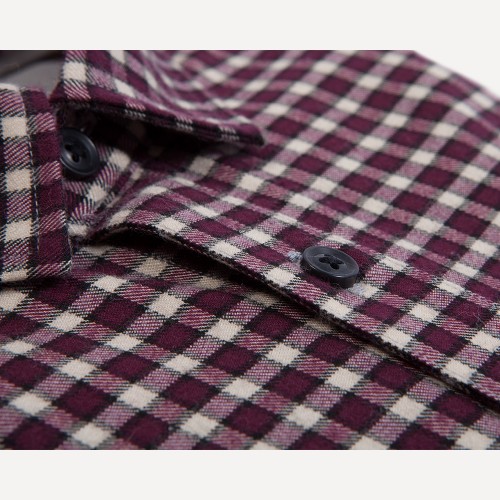 Capetown Flannel Shirt in Maroon  | Frank & Oak