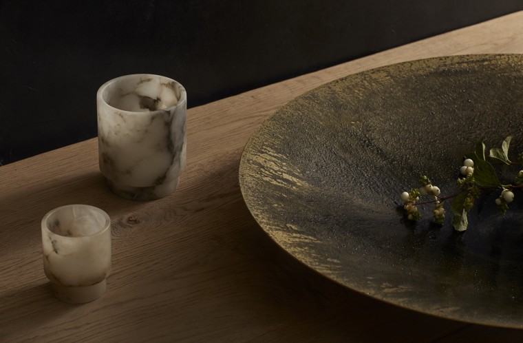 Michael Verheyden Grey Alabaster T-Lights