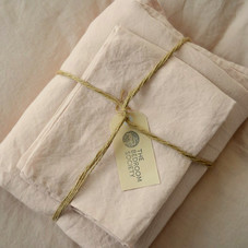 QUEEN Ultra luxurious 100% pure French linen sheet set in Blush