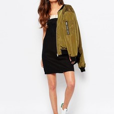 New Look | New Look Denim Overall Pinny Dress at ASOS