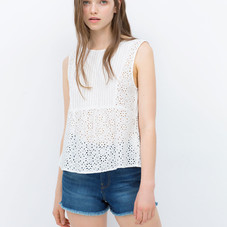 CUT WORK TOP - Shirts - Collection - TRF - SALE | ZARA United States