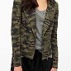 Silence & Noise Camouflage Moto Jacket - Urban Outfitters