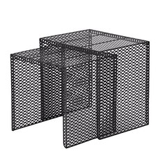 Amazon.com: Homebeez Modern Design Metal Nesting Side Tables (Set of 2), Black: Home & Kitchen