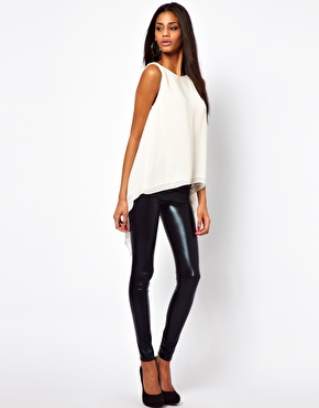 ASOS | ASOS Top With Double Layer And Drape Back at ASOS