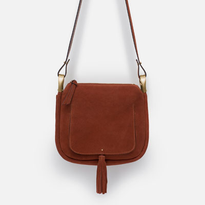 LEATHER TASSEL MESSENGER BAG - Leather - WOMAN | ZARA United States