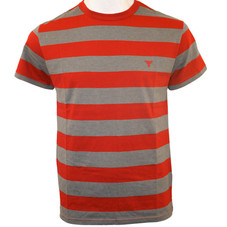 Fallen Striped Custom Crew Knit Charcoal/Oxblood