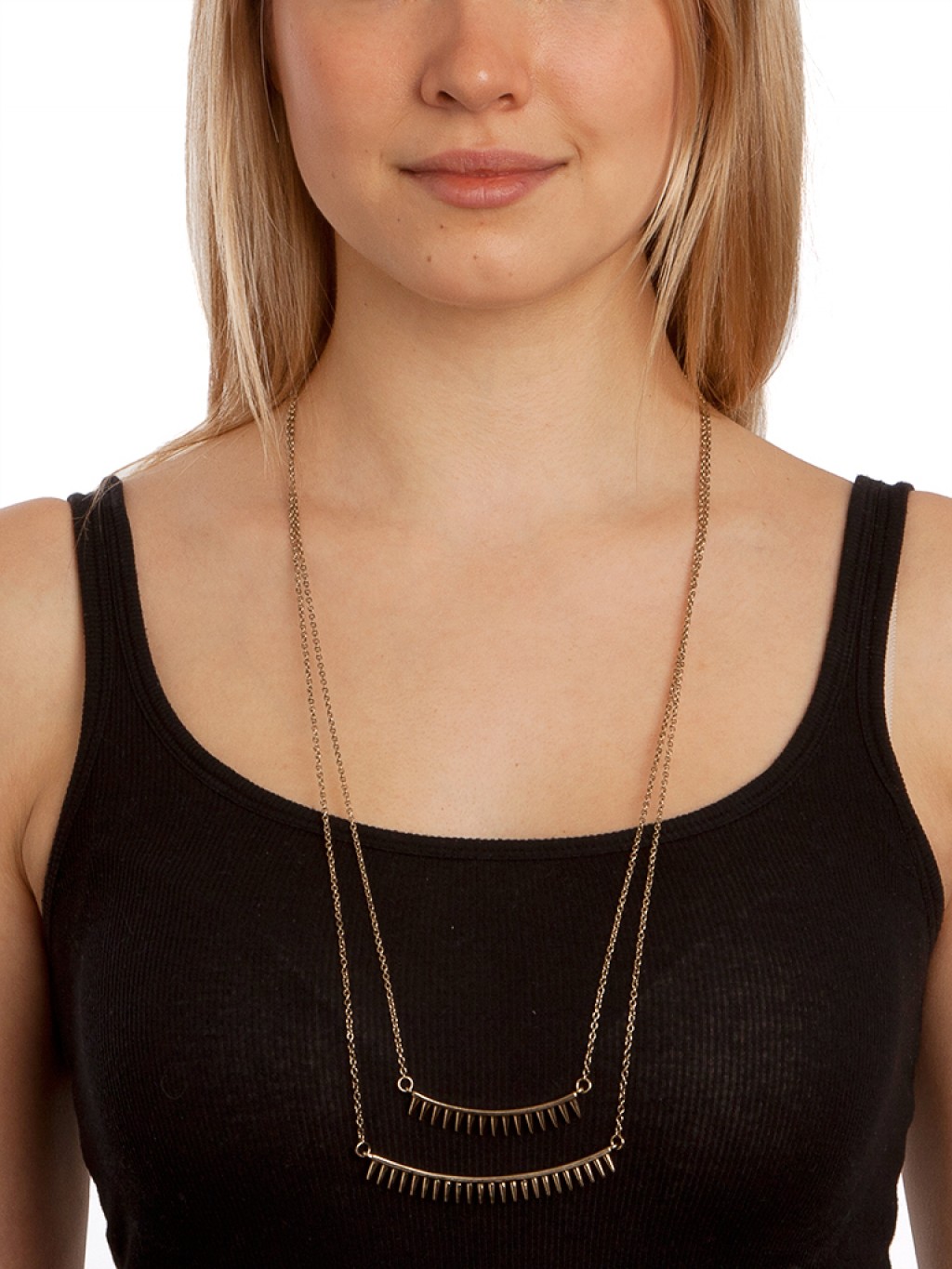 Gold Spike Tier Necklace - Necklaces - All Jewelry