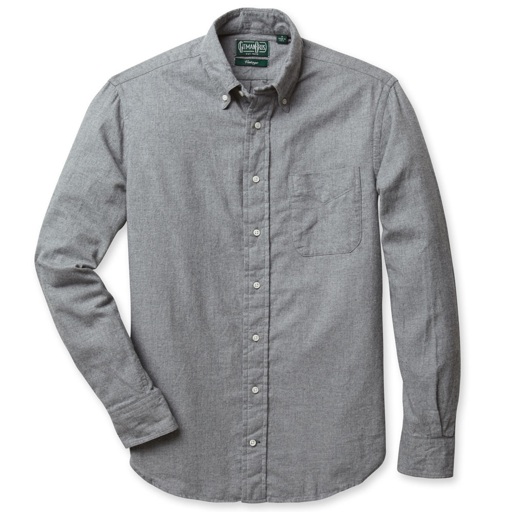 Gitman Vintage Grey Flannel Shirt