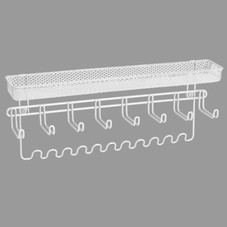 Amazon.com: mDesign Fashion Jewelry Organizer for Rings, Earrings, Bracelets, Necklaces - Wall Mount, White: Home & Kitchen