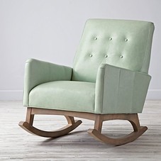 Everly Vintage Upholstered Rocking Chair | The Land of Nod