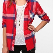BDG Printed Flannel Button-Down Shirt - Urban Outfitters