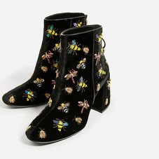 BEADED VELVET ANKLE BOOTS - NEW IN-WOMAN | ZARA United States