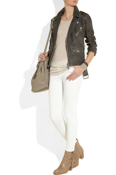 Lot78&nbsp;|&nbsp;Washed-leather biker jacket&nbsp;|&nbsp;NET-A-PORTER.COM
