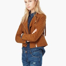 Fringed suede jacket -  Women | MANGO USA