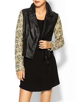 Rhyme Los Angeles Tapestry Arm Vegan Leather Moto | Piperlime