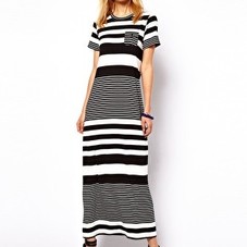 ASOS | ASOS Maxi Dress In Graduated Stripe Print at ASOS
