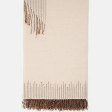 Melt — Sonam Tsering Square Fringe Scarf   Natural — THE LINE