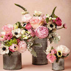 Ridged Tin Vases in  New at BHLDN
