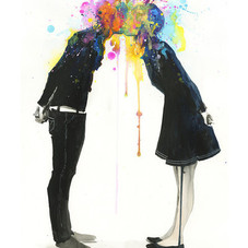 Big Bang Kiss (Hand Embellished) | Eyes On Walls