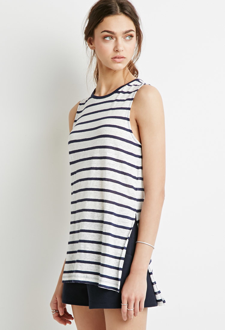 Striped Linen Tank | Forever 21 - 2000079968
