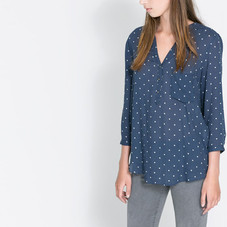 POLKA DOT PRINTED BLOUSE - Shirts - Woman | ZARA United States