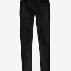 Hyde Leather Panel Front: Coal/Black-Bottoms-Sale- IntermixOnline.com