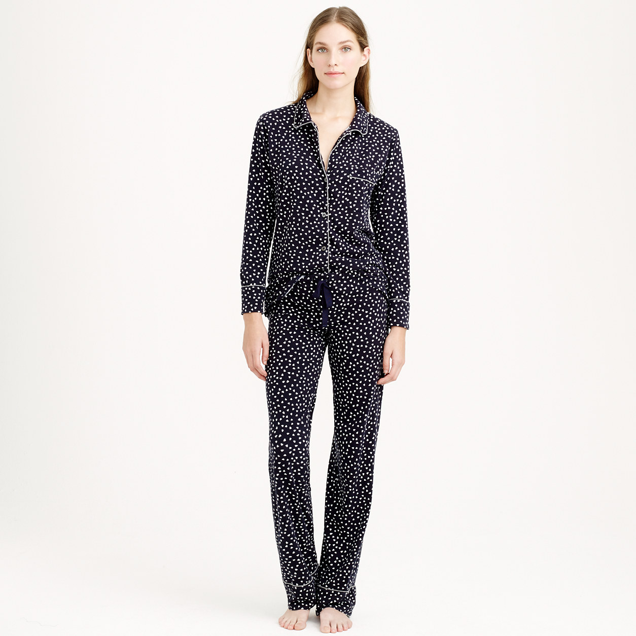 Dreamy cotton pajama set in heart : Sleepwear | J.Crew