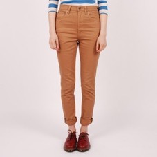 Wood Wood High Waisted Slim Fit Denim - Tan