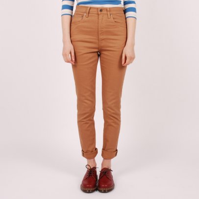 Wood Wood High Waisted Slim Fit Denim - Tan
