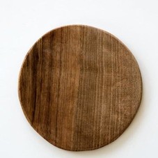 honore round walnut plateau – Lost & Found