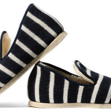 Armor Lux Wool Slippers (Navy/Natural) - Kaufmann Mercantile