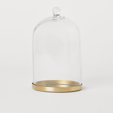 Glass Dome - Clear glass/gold-colored -  | H&M US