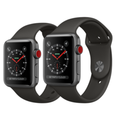 Apple Watch - Space Gray Aluminum Case with Gray Sport Band - Apple