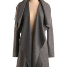 Globetrotting in Grey Coat | Mod Retro Vintage Sweaters | ModCloth.com