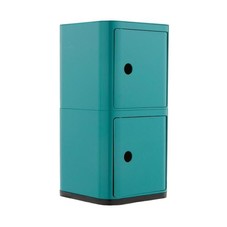 Futuristic Square Storage Cabinet - 2 Level - Dot & Bo