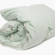 Lyford Seersucker Throwbed In Lime - Hedgehouse