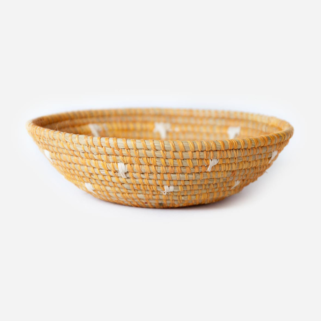 Woven Dish With Speckles - Yellow | Someware