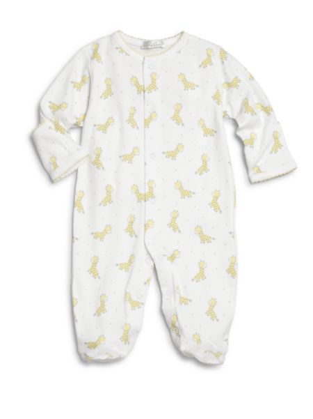 Kissy Kissy - Baby's Giraffe Striped Pima Cotton Footie - saks.com