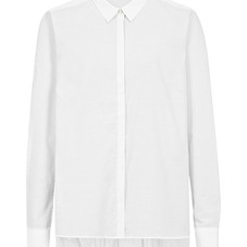 Audrey White Long Back Shirt - REISS