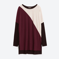 COLOUR BLOCK TUNIC - Long Sleeve-T-SHIRTS-WOMAN | ZARA United States
