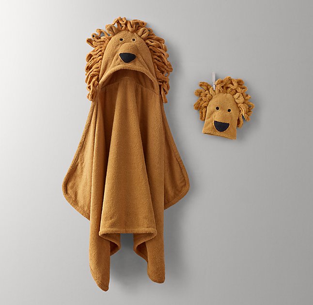 Animal Hooded Towel & Bath Mitt - Baby
