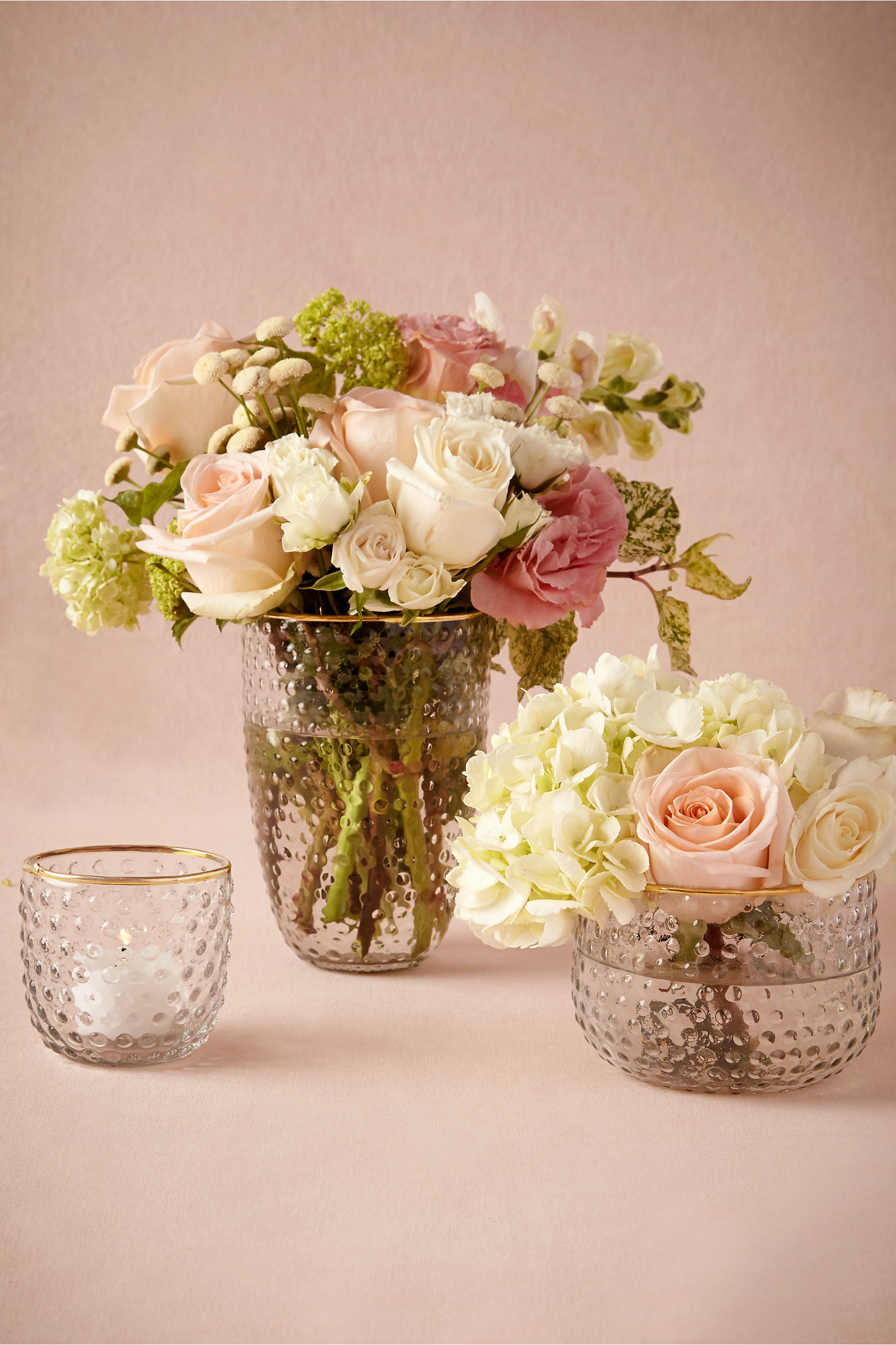 Golden Hobnail Vessels in  Décor Centerpieces at BHLDN