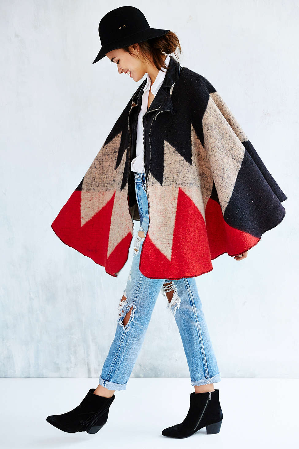 Brixton X UO Lucille Blanket Cape - Urban Outfitters