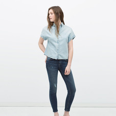 DENIM SHIRT - View all - Tops - WOMAN | ZARA United States
